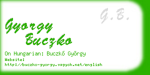 gyorgy buczko business card