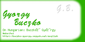 gyorgy buczko business card